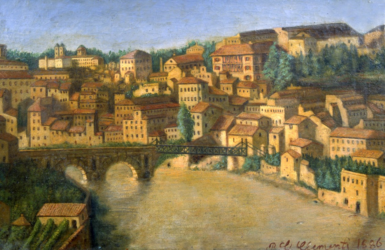 Törött híd, 1886 alkotó: P. C. Clementi