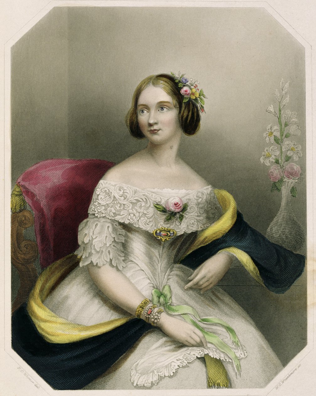Jenny Lind (1820-70), metszett W.C. Wrankmore alkotó: P.O. Wagner