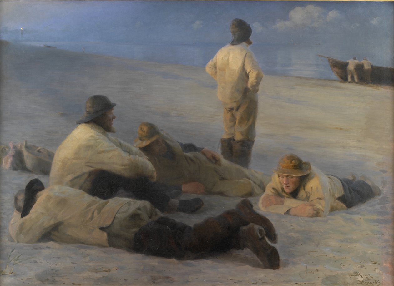 Halászok a Skagen Beachen alkotó: Peder Severin Krøyer