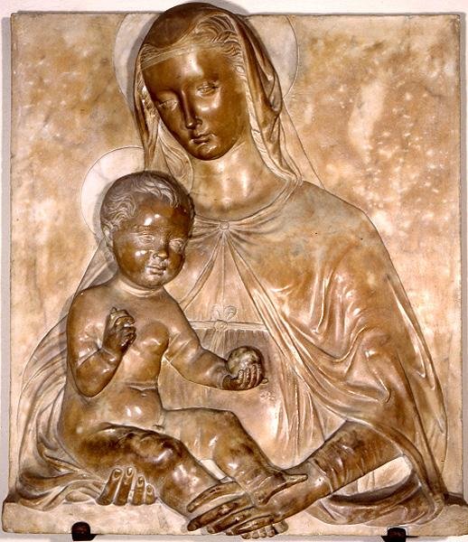 Madonna és gyermeke (márvány) alkotó: Pagno di Lapo Portigiani