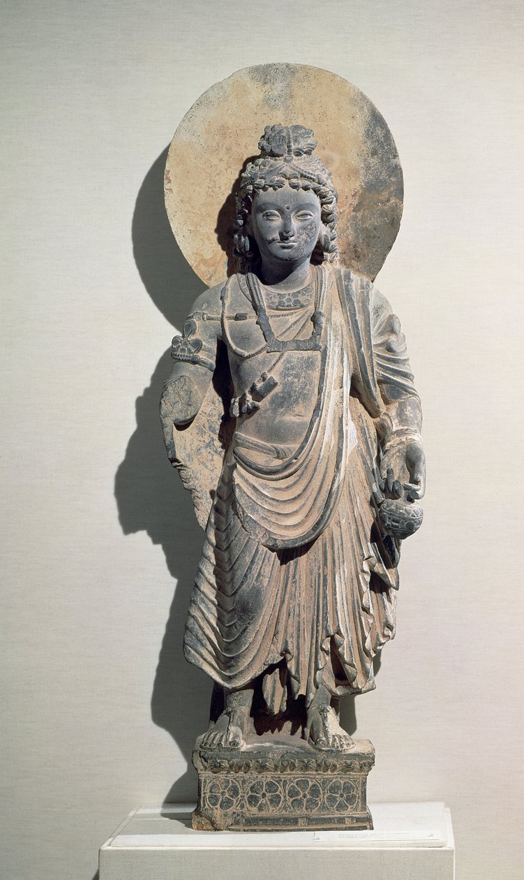 Álló bodhiszattva Maitreya, 3. század (pala) alkotó: Pakistani School