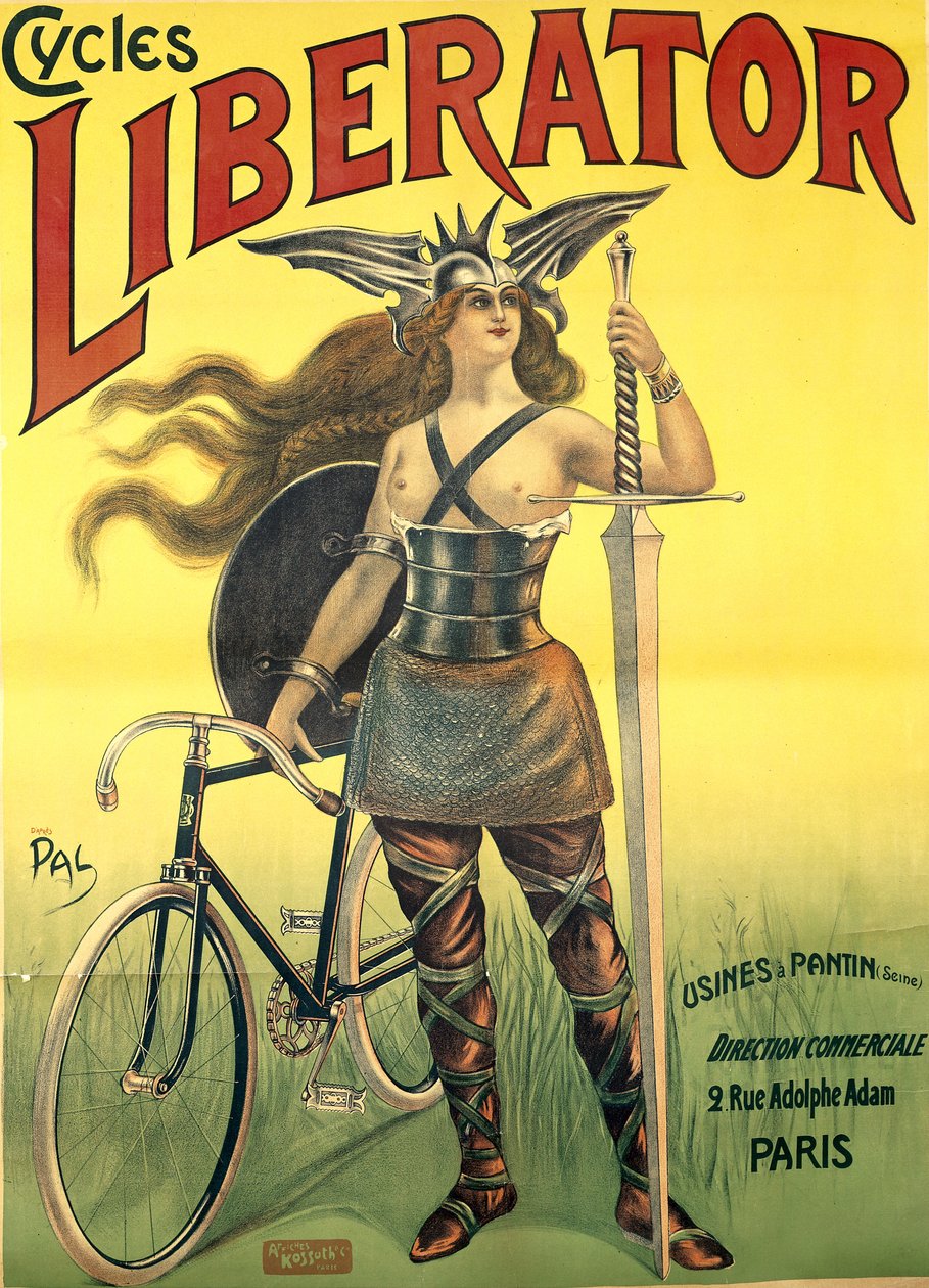 A pantin-i "Cycles Liberator" reklámplakátja, nyomdája: Kossoth et Cie, Párizs. alkotó: Pal