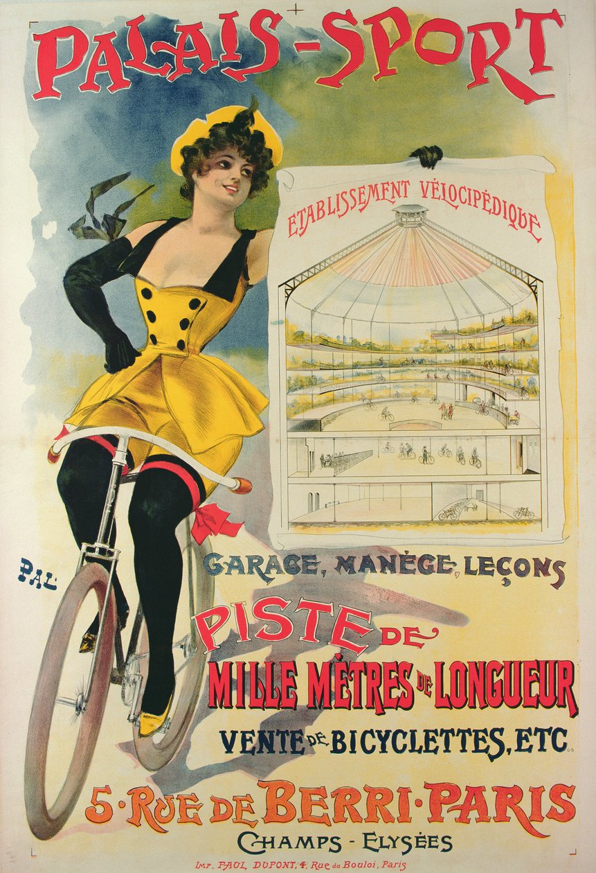 A párizsi Palais-Sport plakátja, 1895 körüli évjárat alkotó: Pal