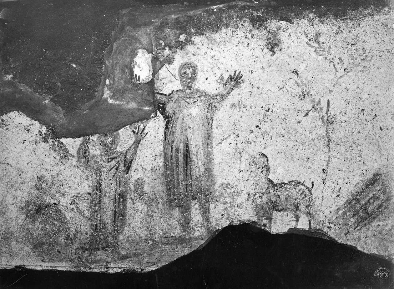 Ábrahám áldozata (freskó) (f/w fotó) alkotó: Paleo Christian