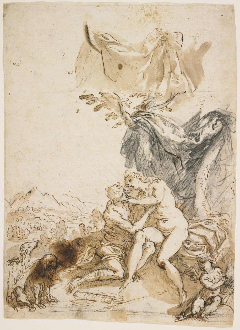 Vénusz és Adonisz, c. 1620 alkotó: Palma Il Giovane