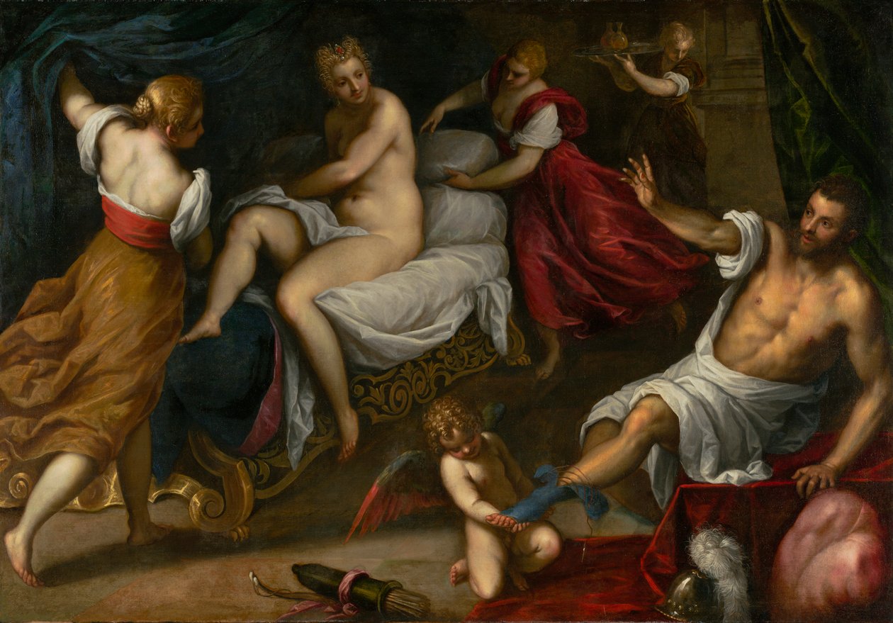 Vénusz és Mars, 1605-1609 körül alkotó: Palma Il Giovane