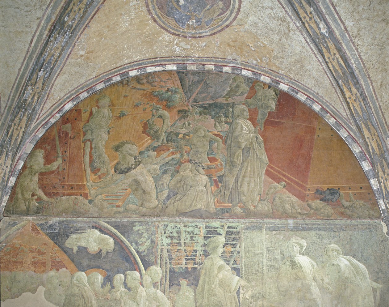 Árvíz és a vizek apadása, Zöld kerengő, 1447-48 alkotó: Paolo Uccello