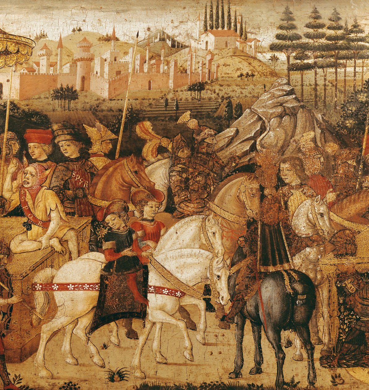 Julius Caesar diadala (Kr. e. 100-44) (tempera a panelen) alkotó: Paolo Uccello