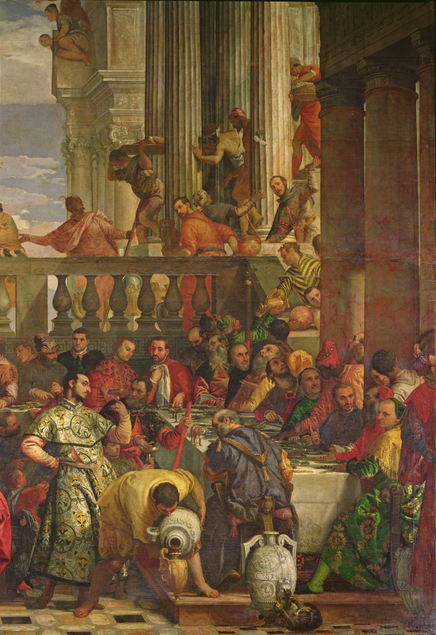 Házassági lakoma Kánában, részlet a jobb oldalról, 1562 körül alkotó: Paolo Veronese