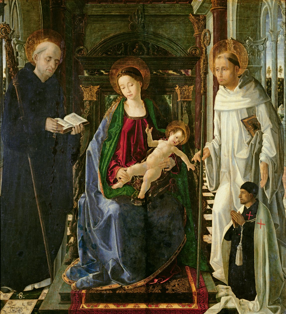 Szűz és gyermek (olaj) alkotó: Paolo de San Leocadio