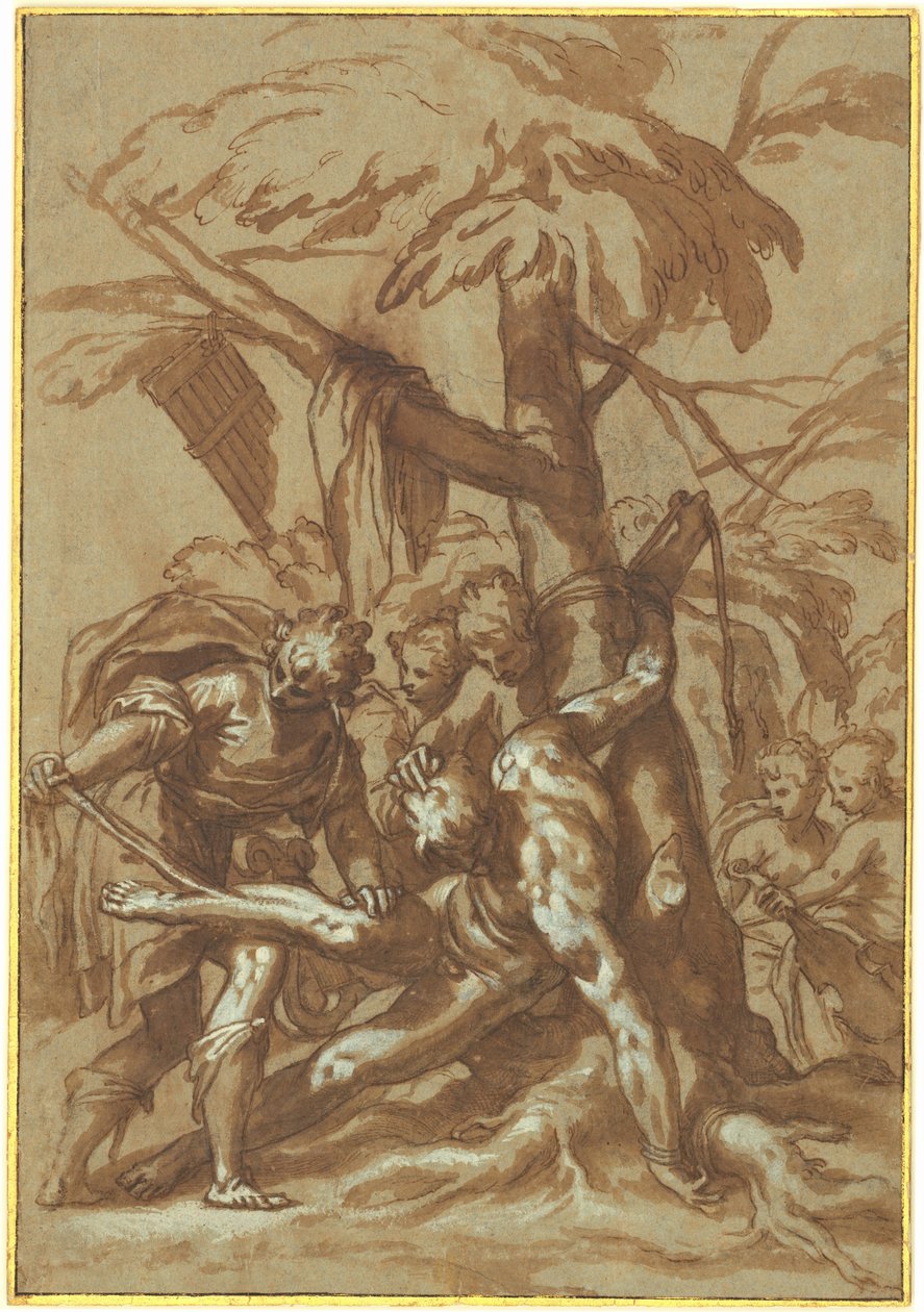 Marsyas nyúzása alkotó: Paolo Farinati