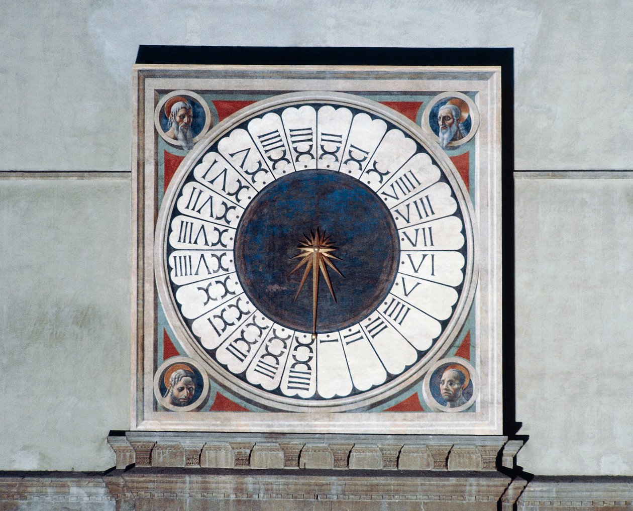 Óra számlapja próféták fejével alkotó: Paolo Uccello