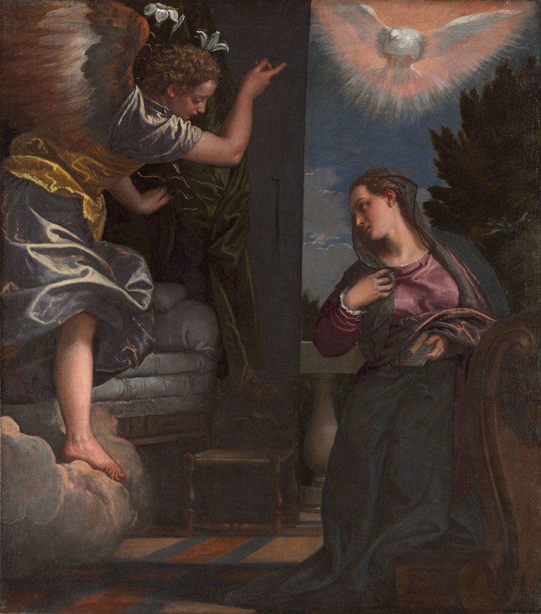 Az Angyali üdvözlet, c. 1580. alkotó: Paolo Veronese