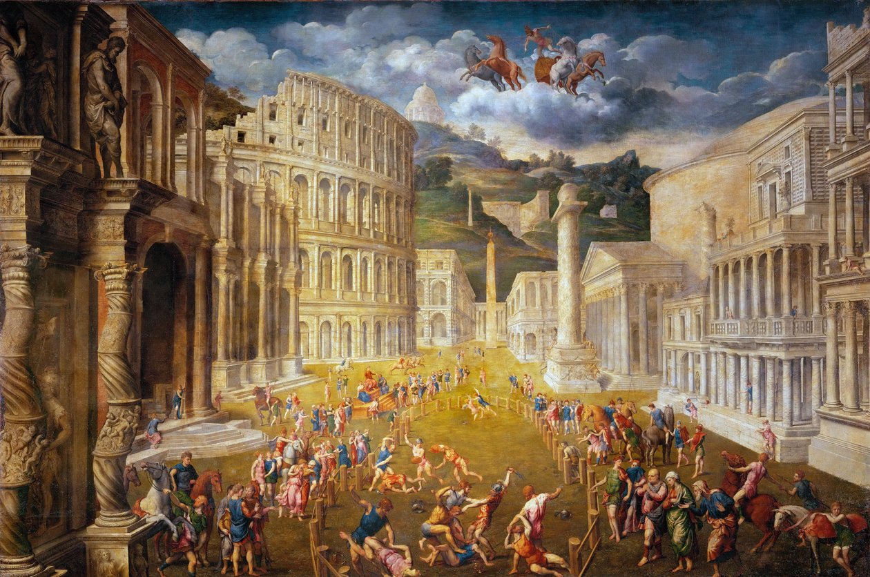 Harc gladiátorok, c. 1560 alkotó: Paris Bordone
