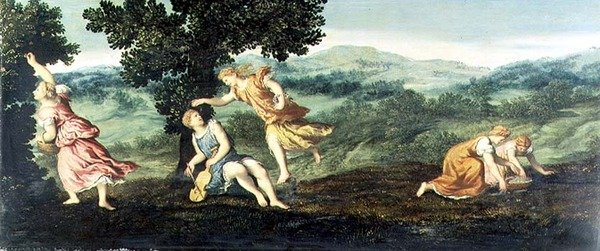 Mitológiai jelenet, 1530 körül (panel) alkotó: Paris Bordone