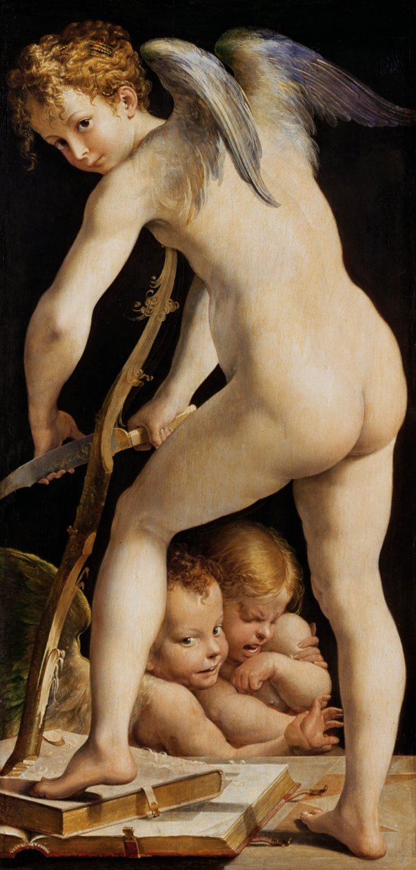 Ámor íjat farag alkotó: Parmigianino