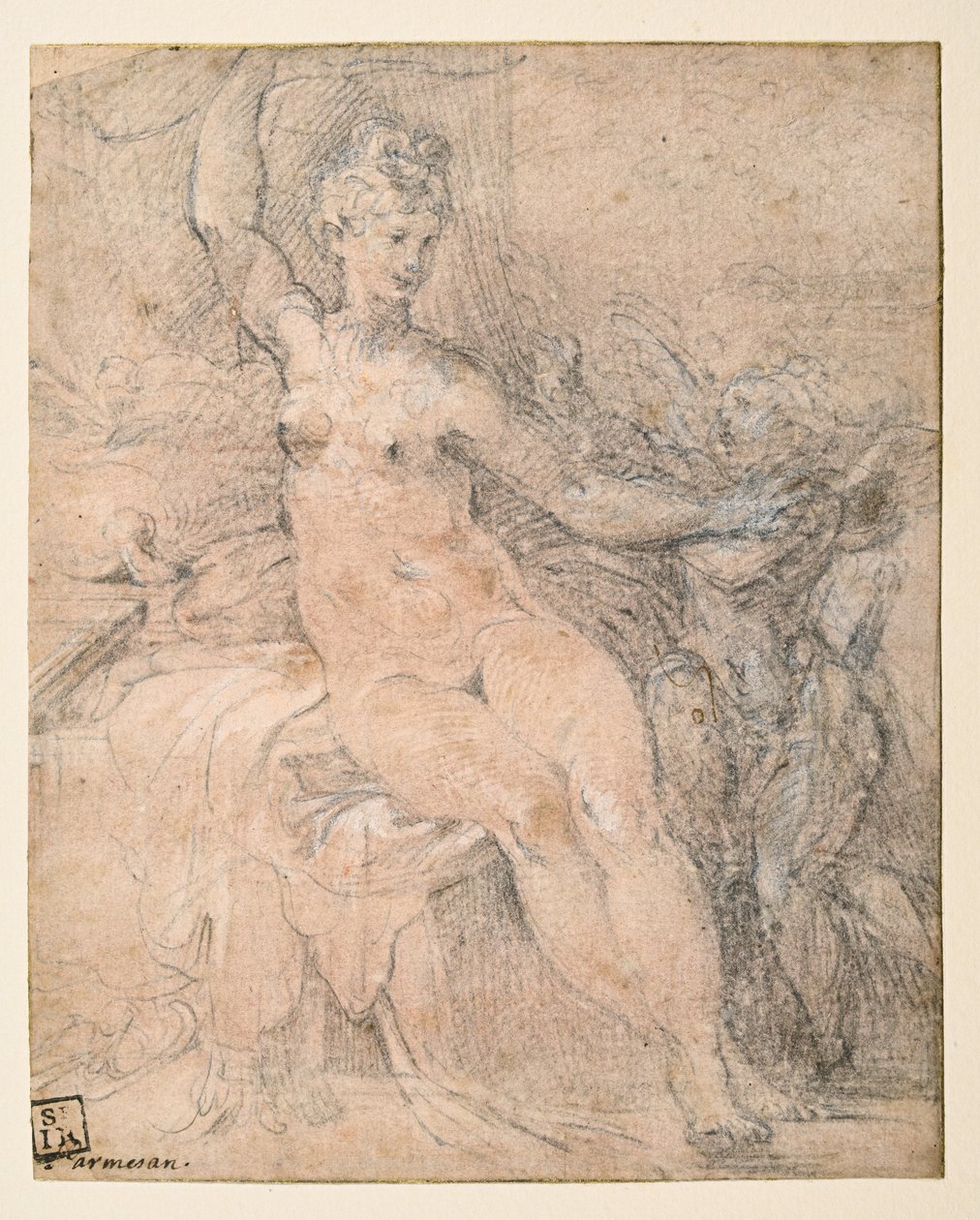 Vénusz lefegyverző Ámor alkotó: Parmigianino