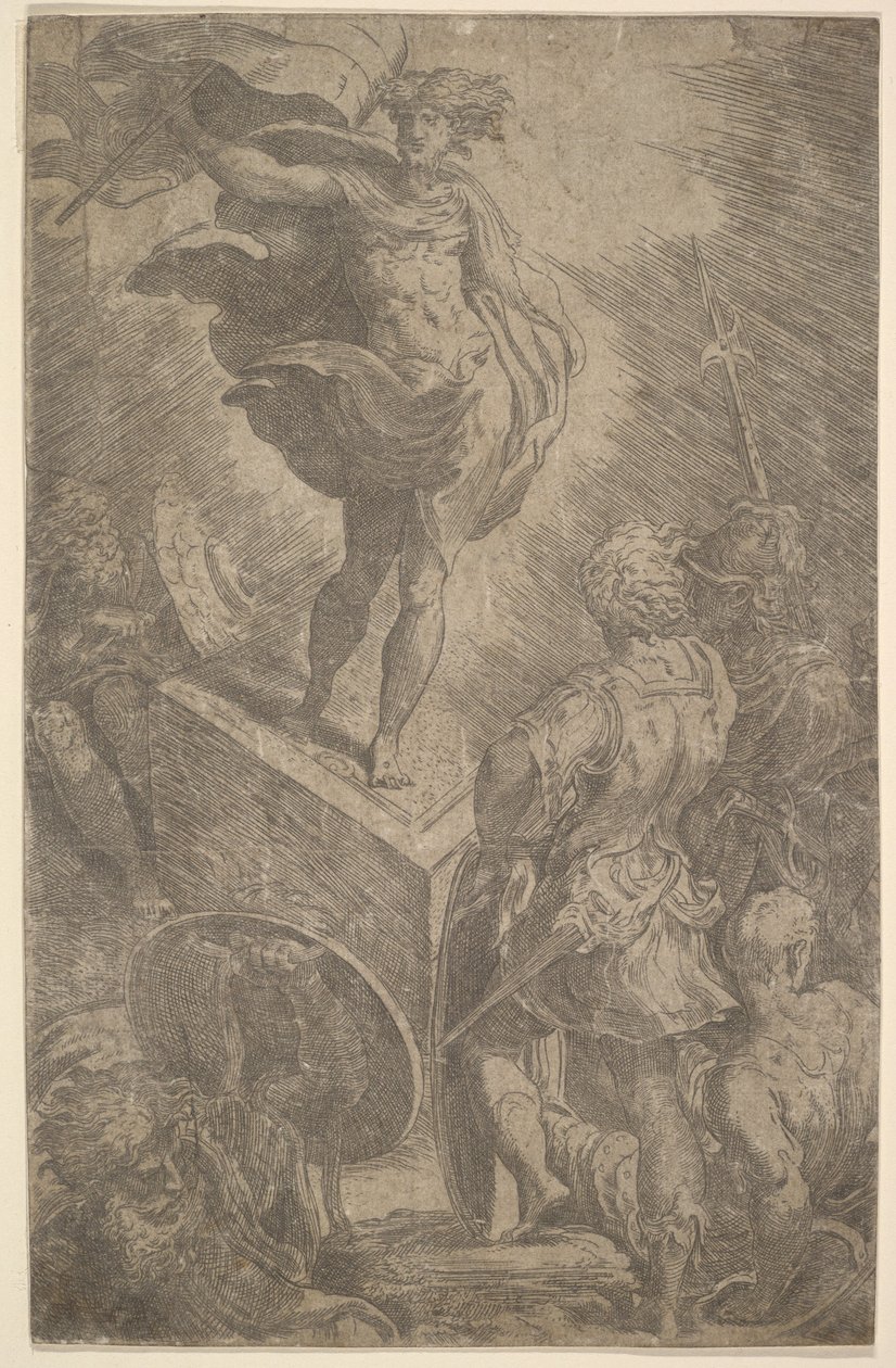 Feltámadás, 16. század eleje. alkotó: Parmigianino