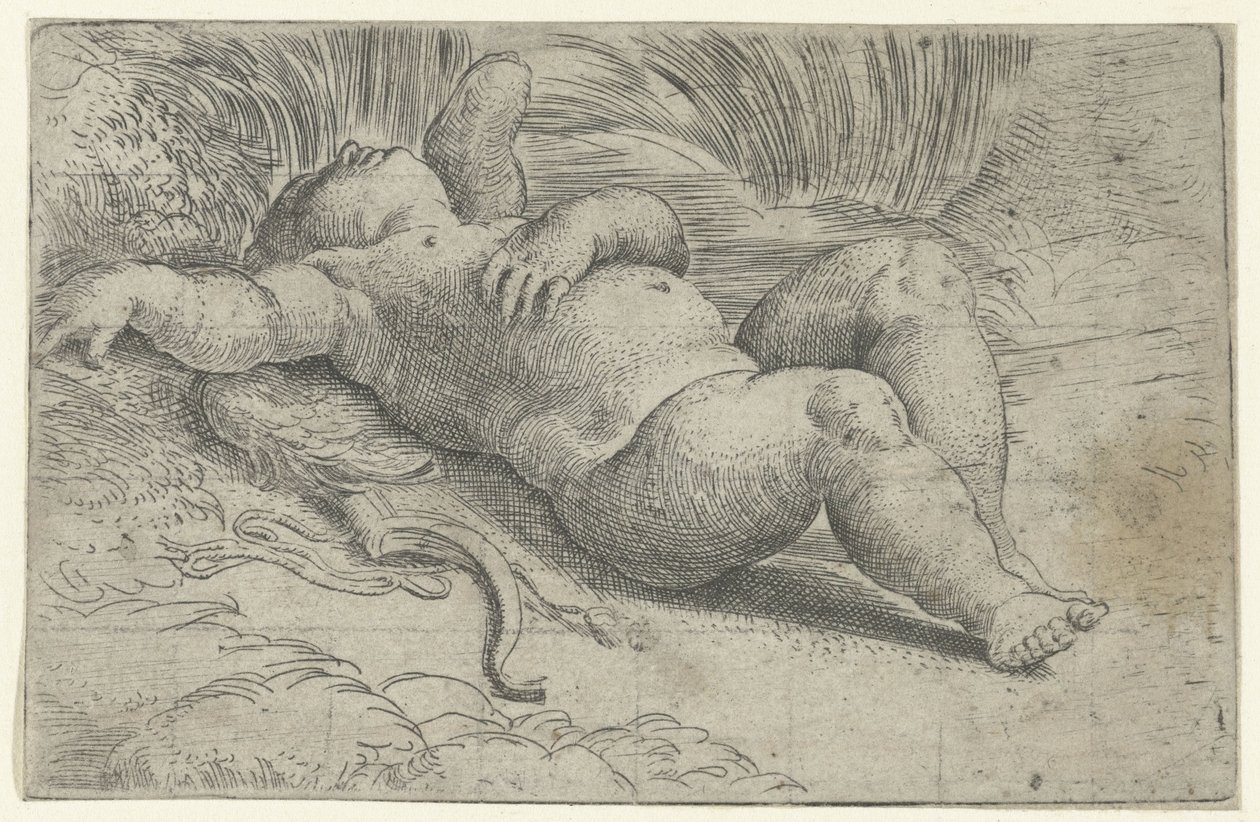 Alvó Ámor alkotó: Parmigianino