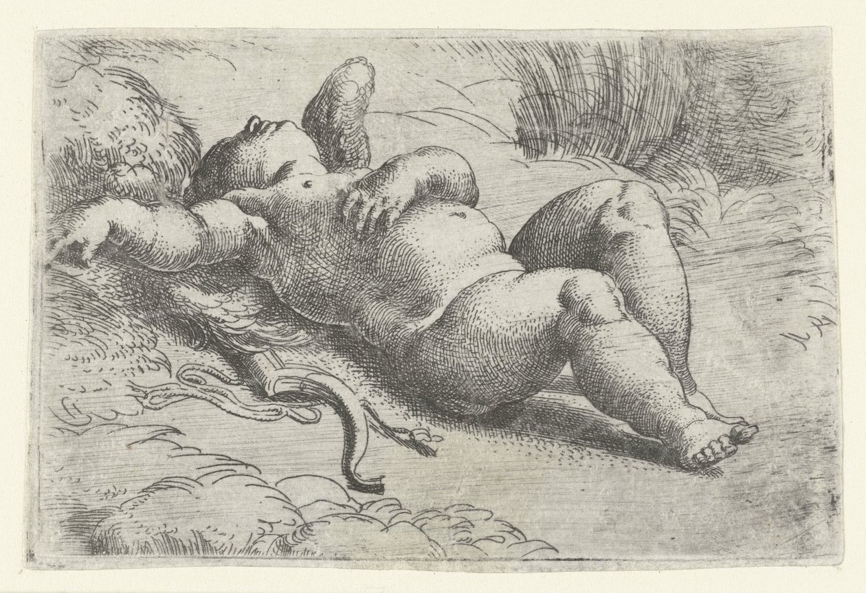 Alvó Ámor alkotó: Parmigianino