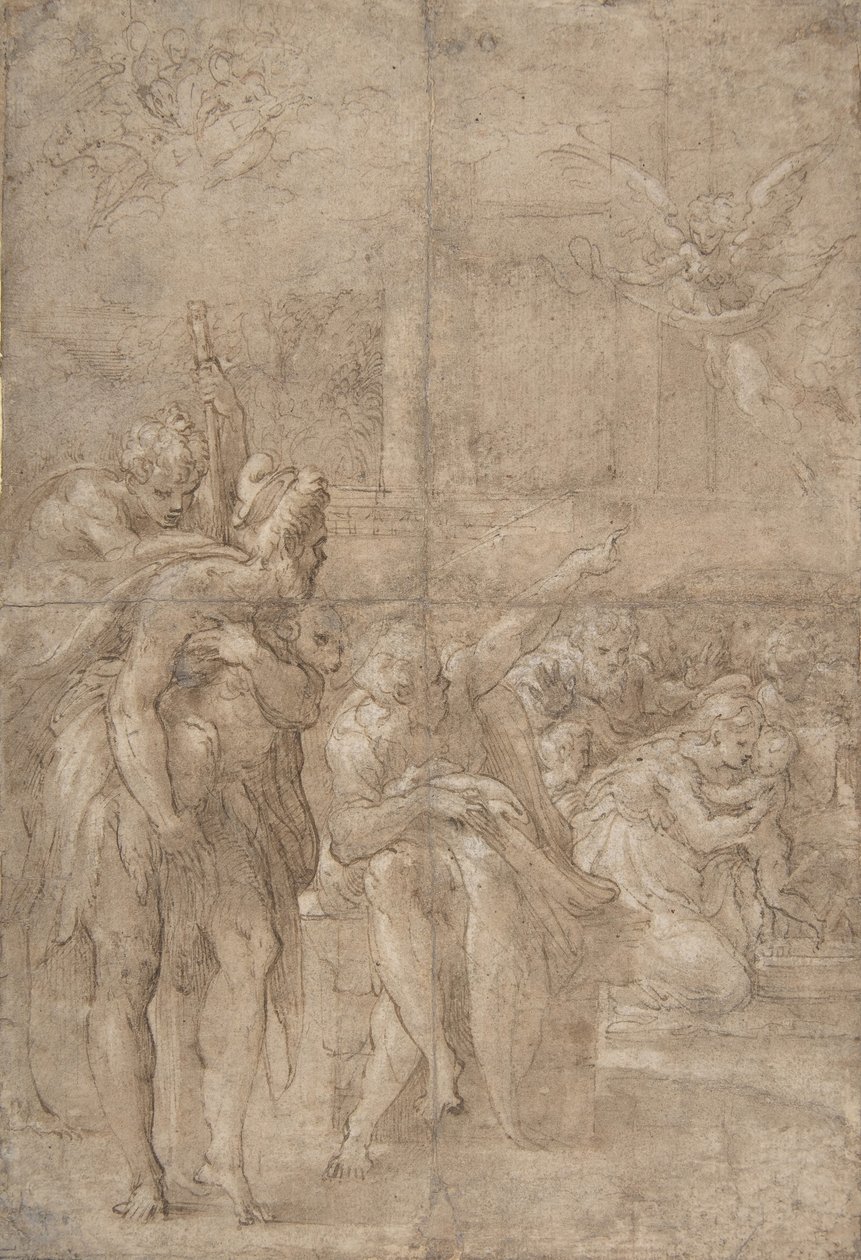 A Pásztorok imádása, 1524-27. alkotó: Parmigianino