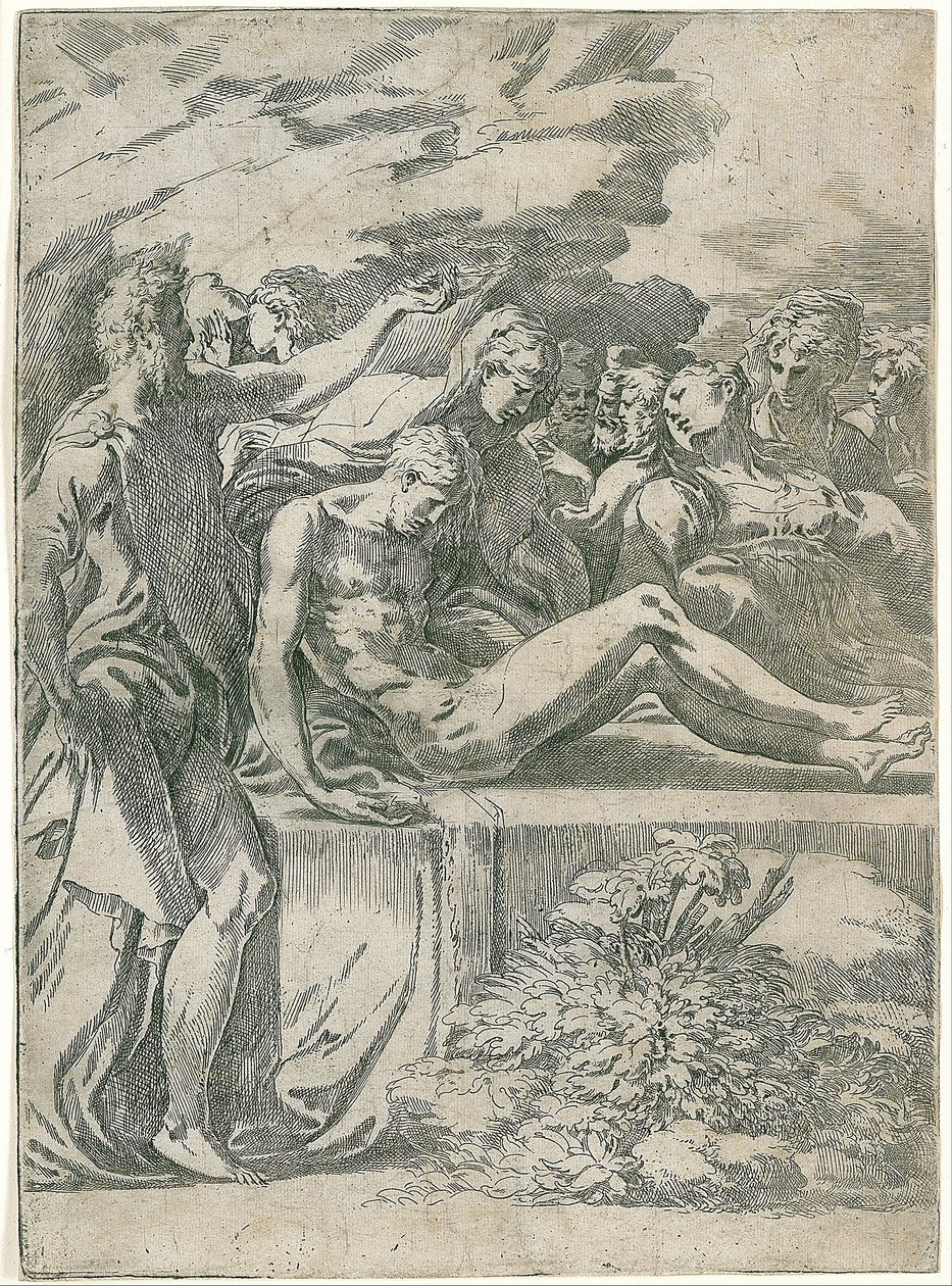 Krisztus temetése alkotó: Parmigianino