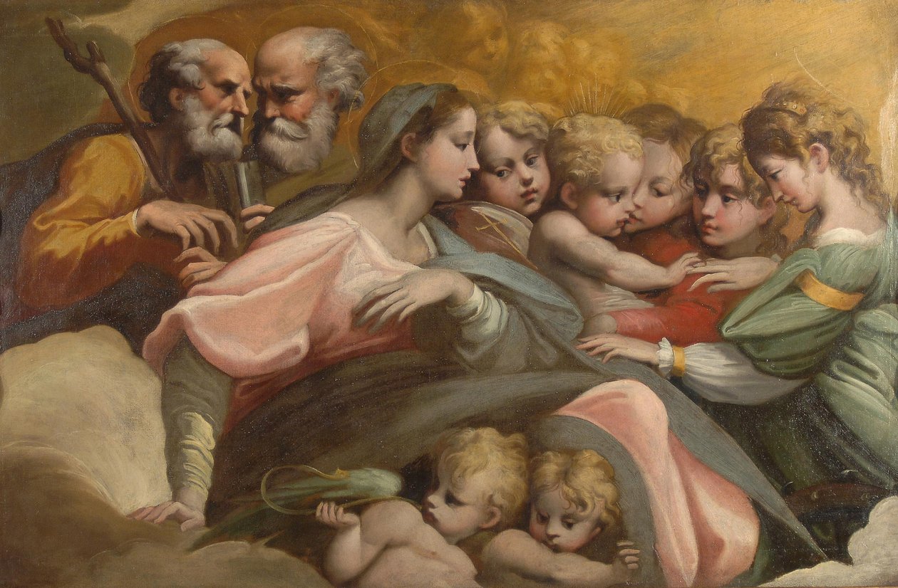 Szent Katalin misztikus házassága, 1524 körül alkotó: Parmigianino