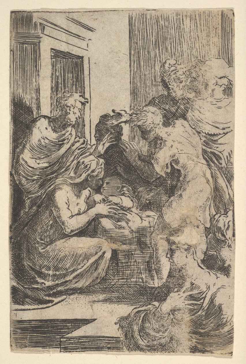 Születés, 16. század eleje. alkotó: Parmigianino