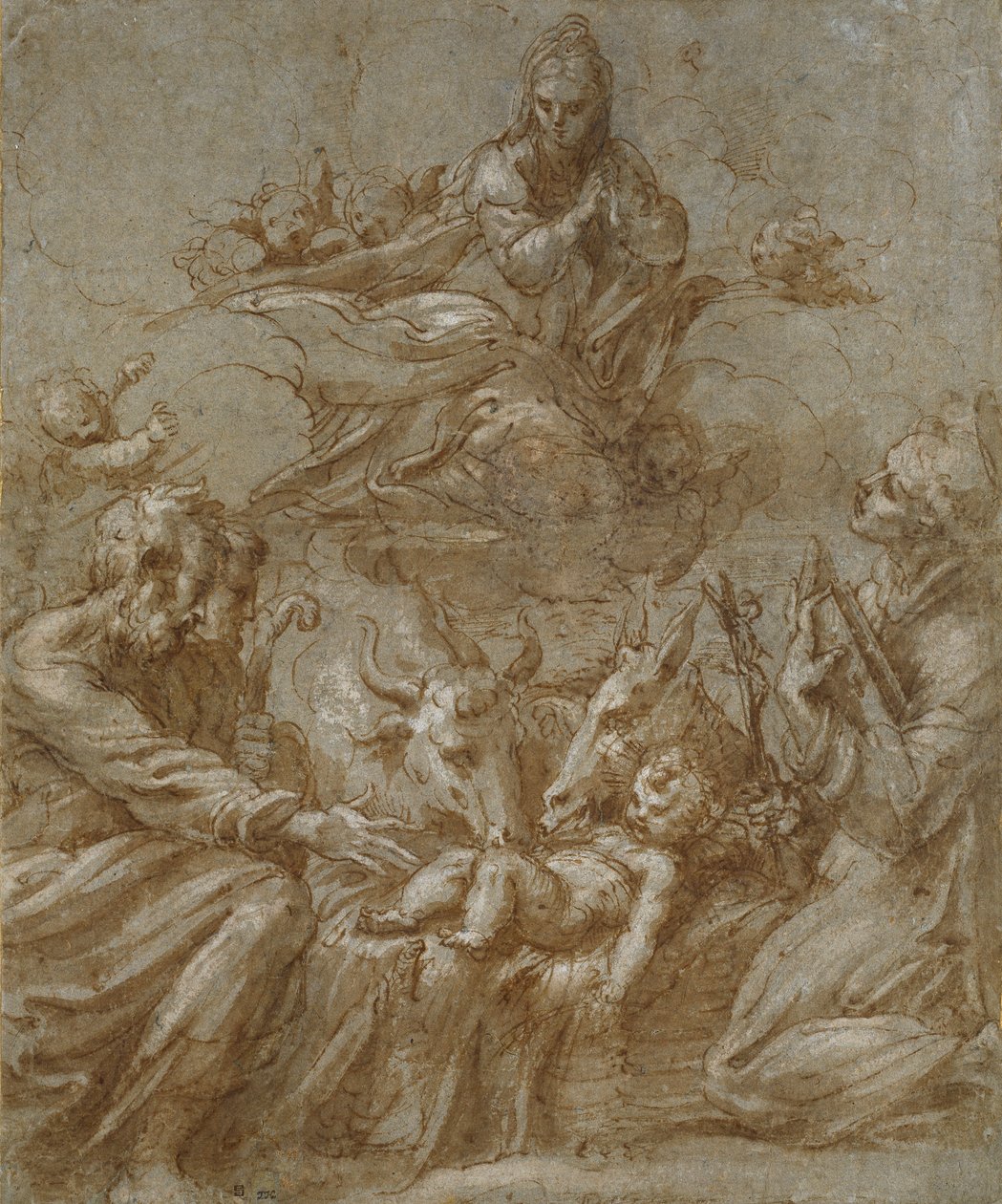 Krisztus születése, 1520-as évek alkotó: Parmigianino
