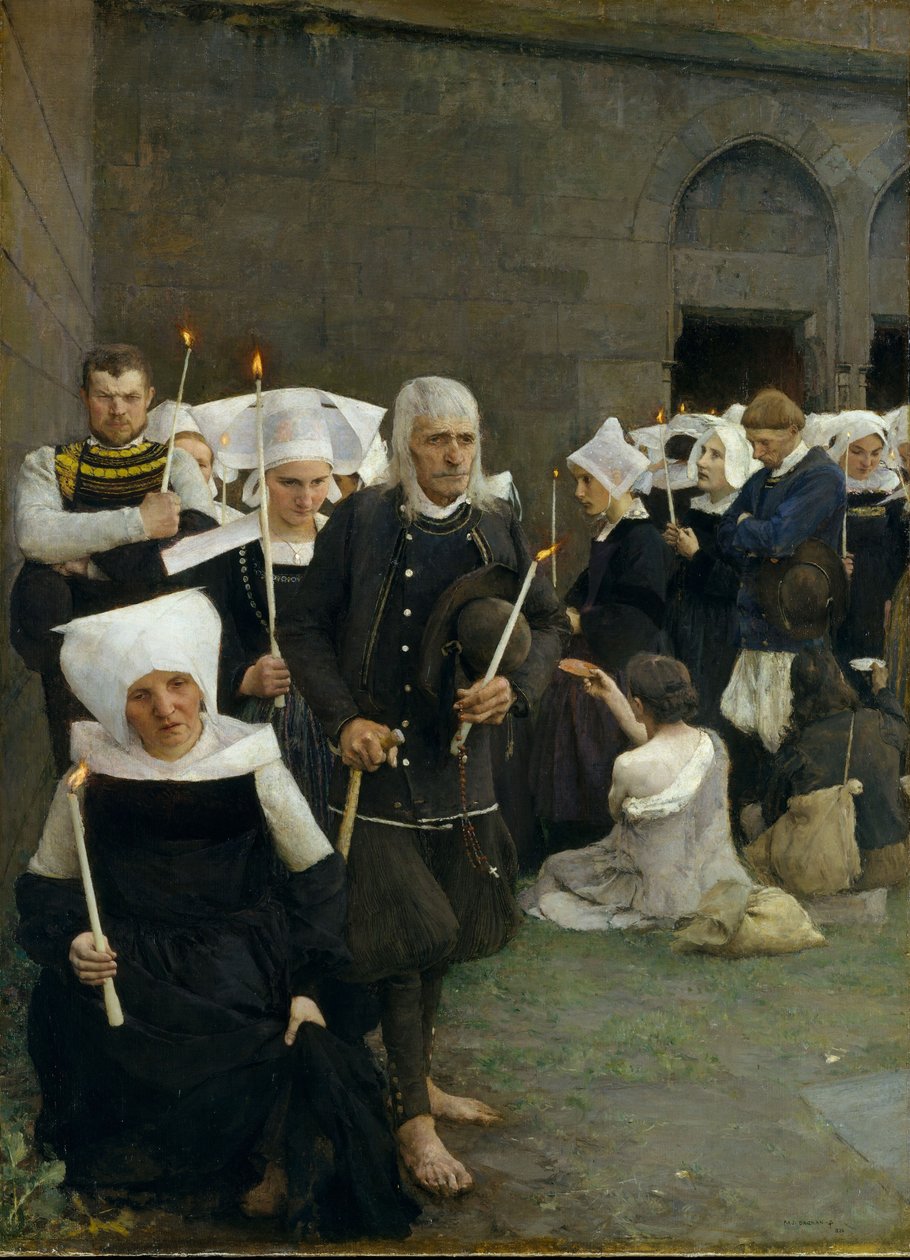 A kegyelem Bretagne-ban, 1886 alkotó: Pascal Adolphe Jean Dagnan Bouveret