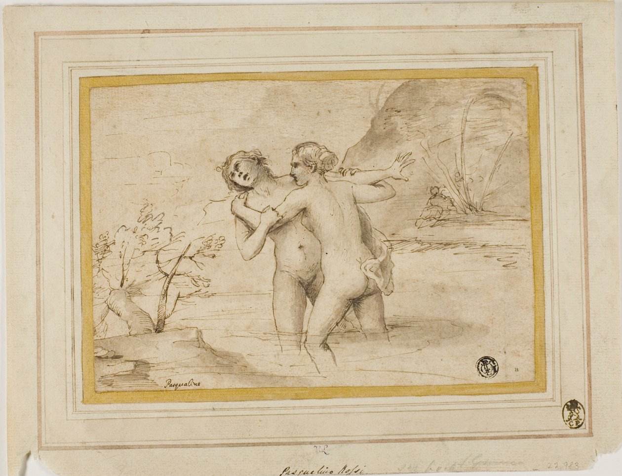 Salmacis és Hermaphroditus alkotó: Pasquale de