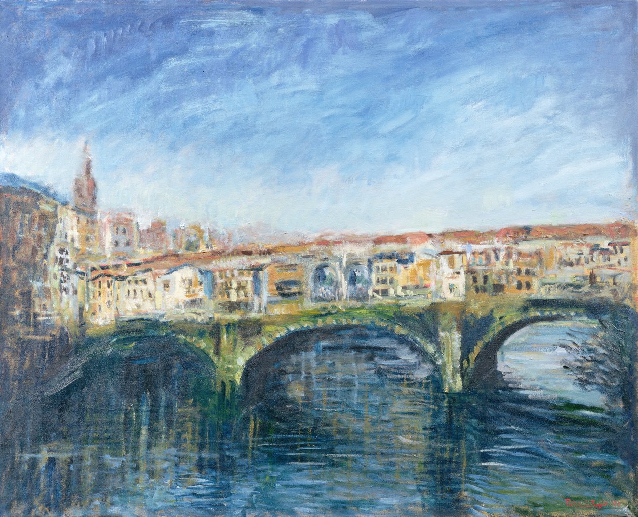 A Ponte Vecchio, Firenze, 1995 alkotó: Patricia Espir