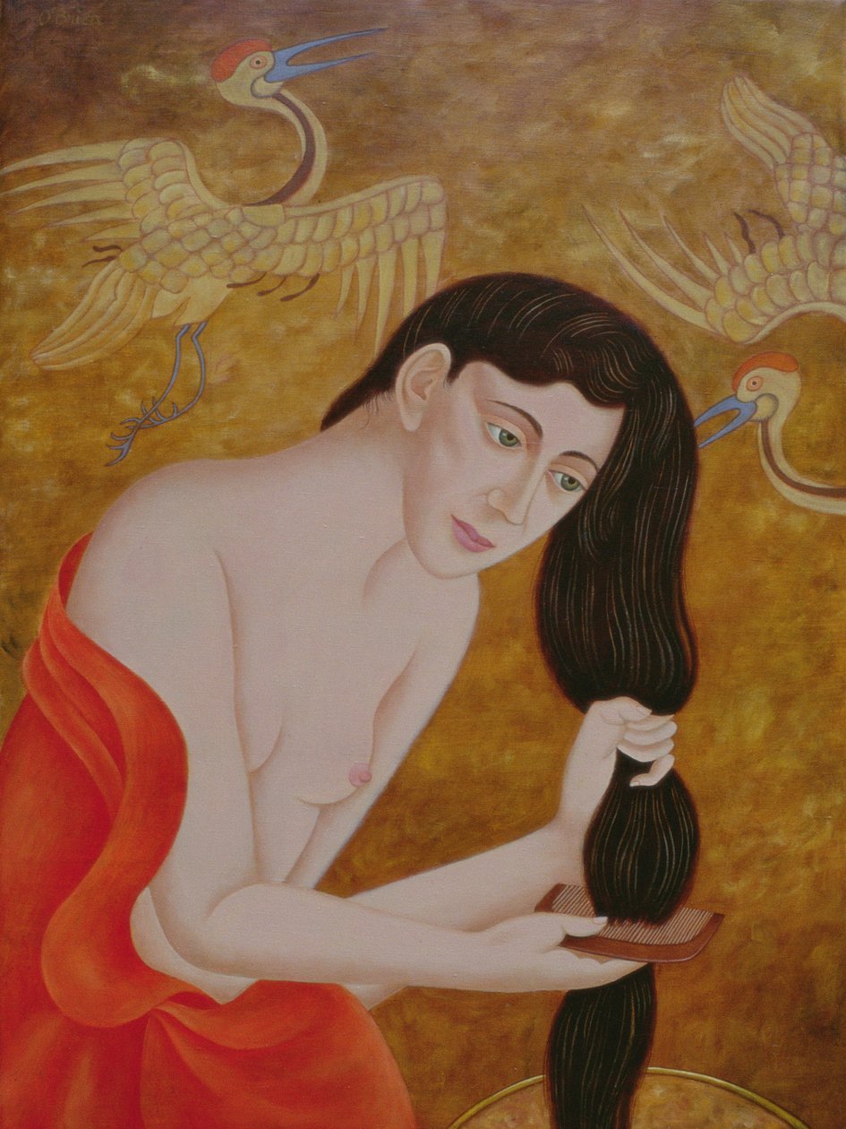 Haját fésülködő nő, 1999 alkotó: Patricia OBrien