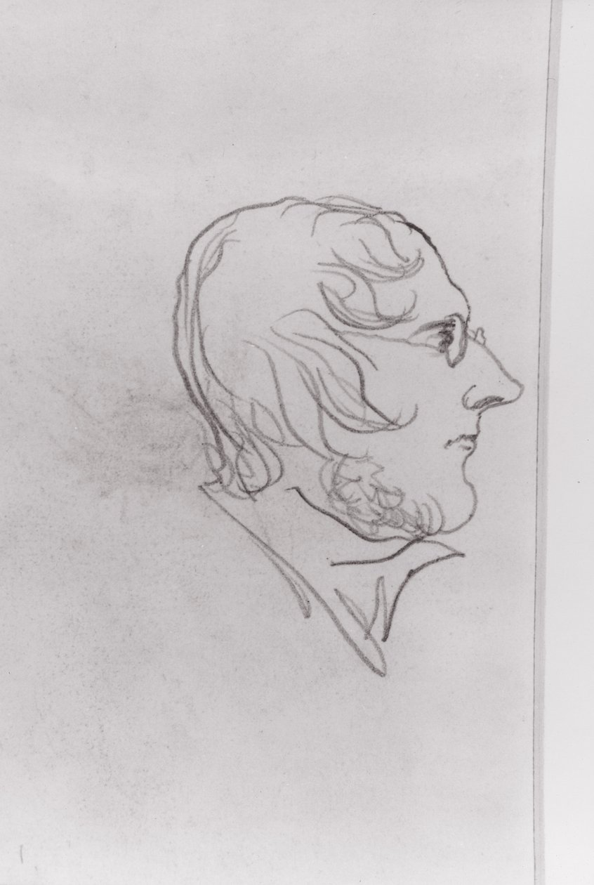 Önarckép profilban alkotó: Patrick Branwell Bronte