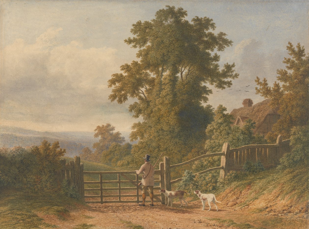 Sportember és kutyái alkotó: Patrick Nasmyth