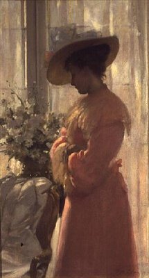 Hölgy rózsaszín belsőben alkotó: Patrick William Adam