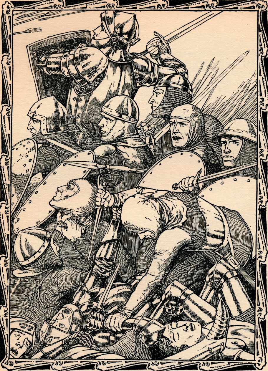 Az Agincourt-i csatában, 1902 alkotó: Patten Wilson