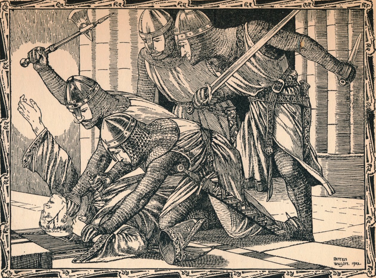 Thomas A Becket meggyilkolása, 1902 alkotó: Patten Wilson