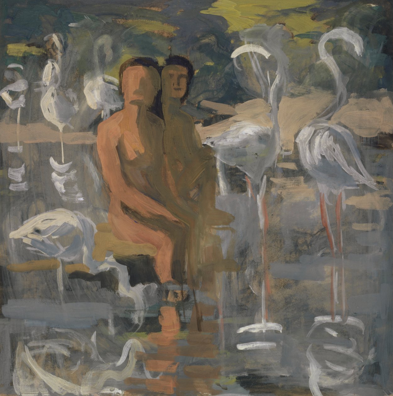 Flamingók, 1913-1915 körül alkotó: Paul Altherr