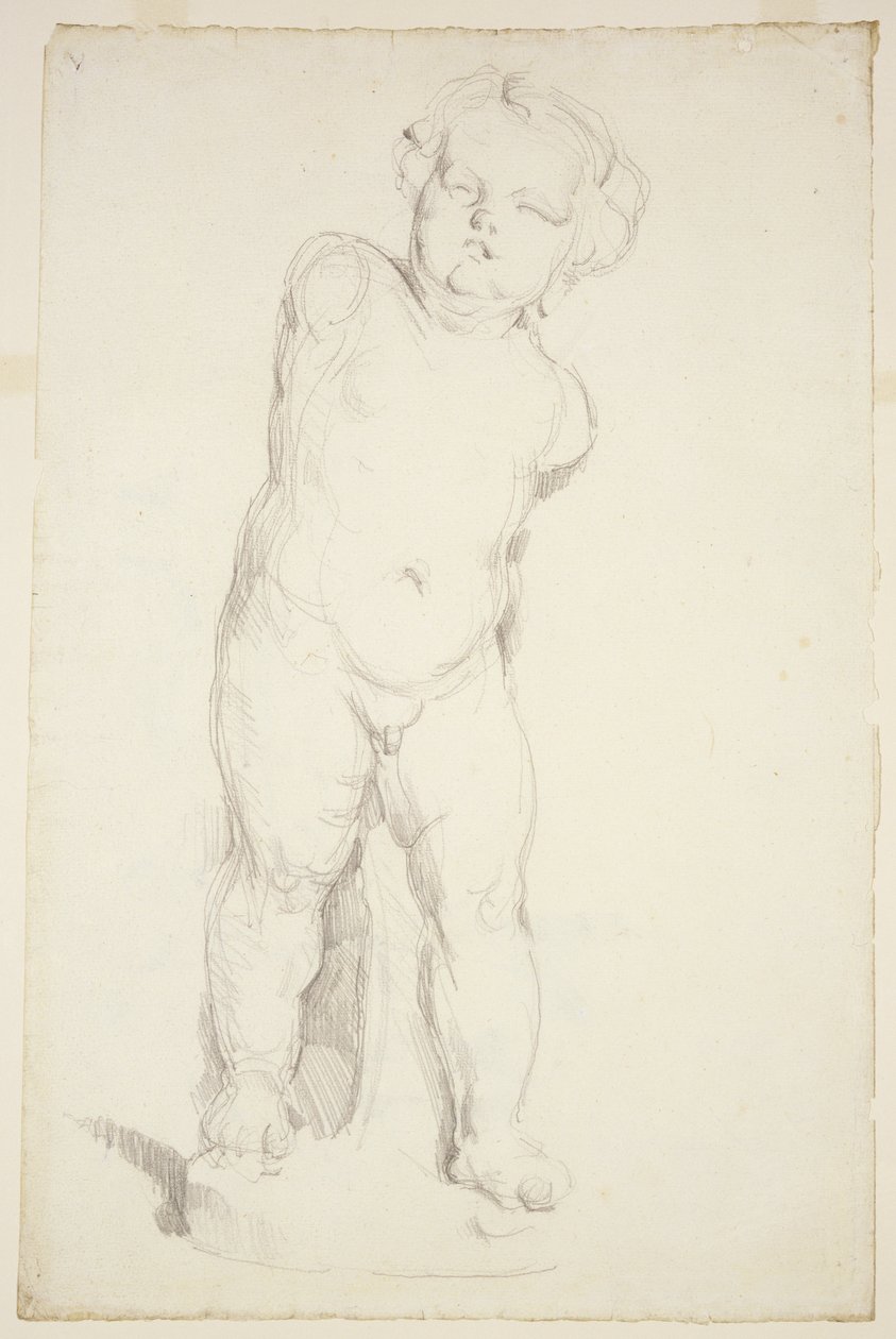 Ámor gipszben, 1890-95 (ceruza, öntött papír) alkotó: Paul Cézanne