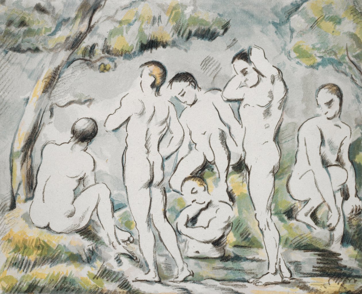 A fürdőzők, Kistányér, 1896-97 alkotó: Paul Cézanne