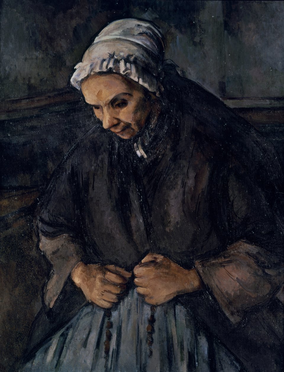 Öregasszony rózsafüzérrel, 1896 körül alkotó: Paul Cézanne