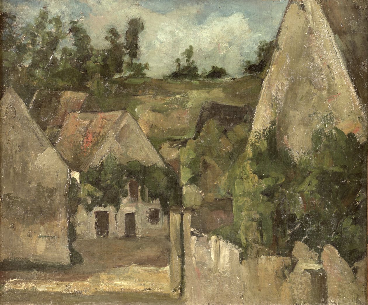 Keresztút a Rue Remy-nél, Auvers, 1872 körül alkotó: Paul Cézanne