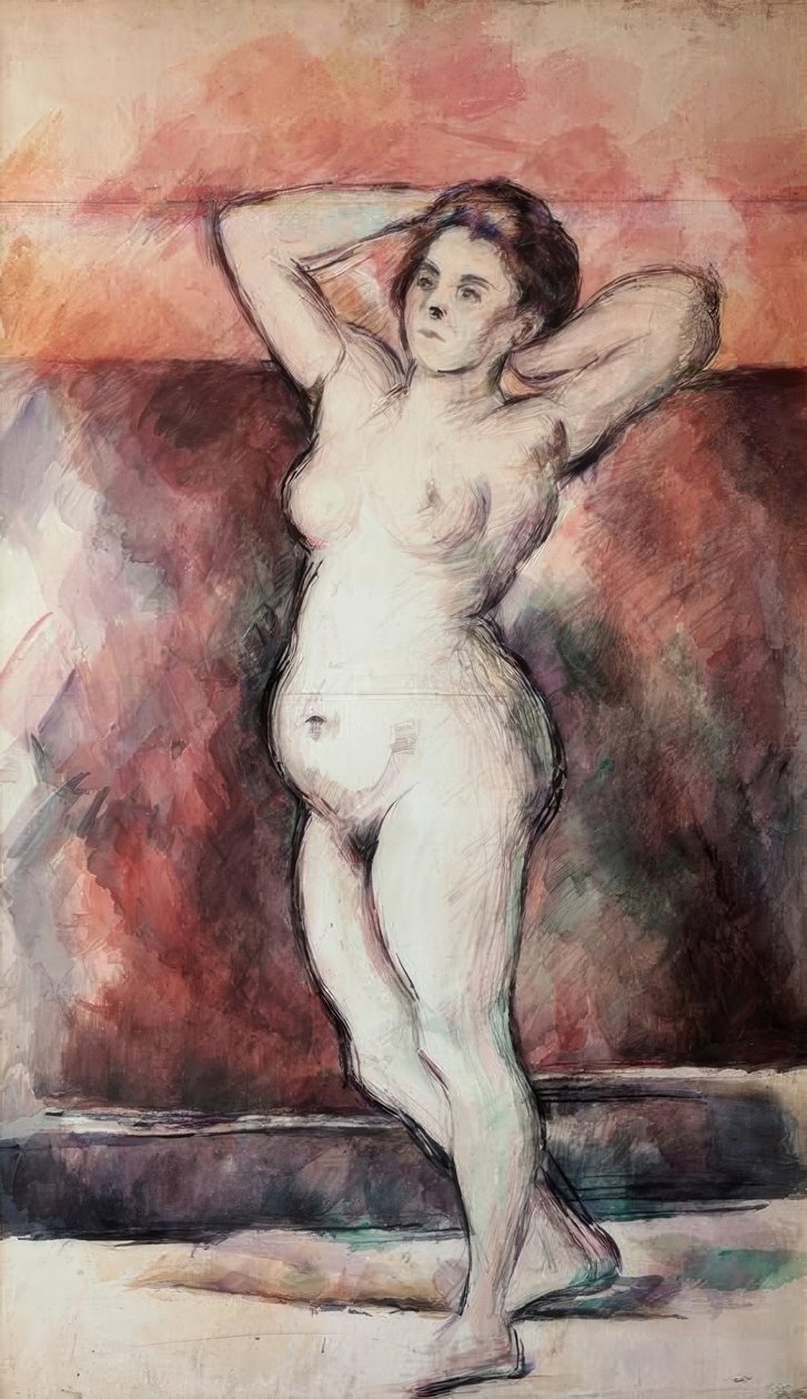 Meztelen nő állt alkotó: Paul Cézanne