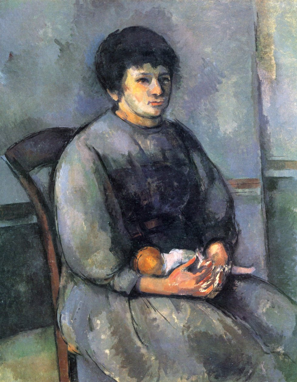 Fiatal lány babával alkotó: Paul Cézanne