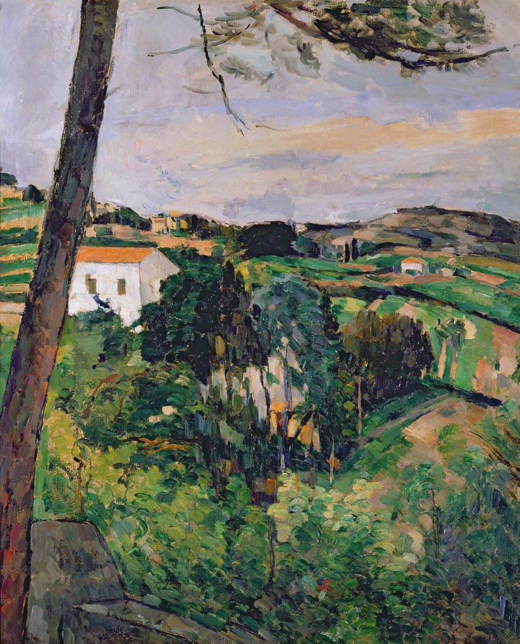 Táj vörös tetővel vagy A fenyő az Estaque-nál, 1875-76 (lásd még: 287551) alkotó: Paul Cézanne