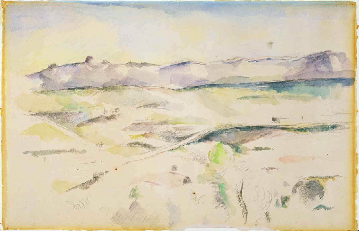 Hegyvidék (wc papíron) alkotó: Paul Cézanne