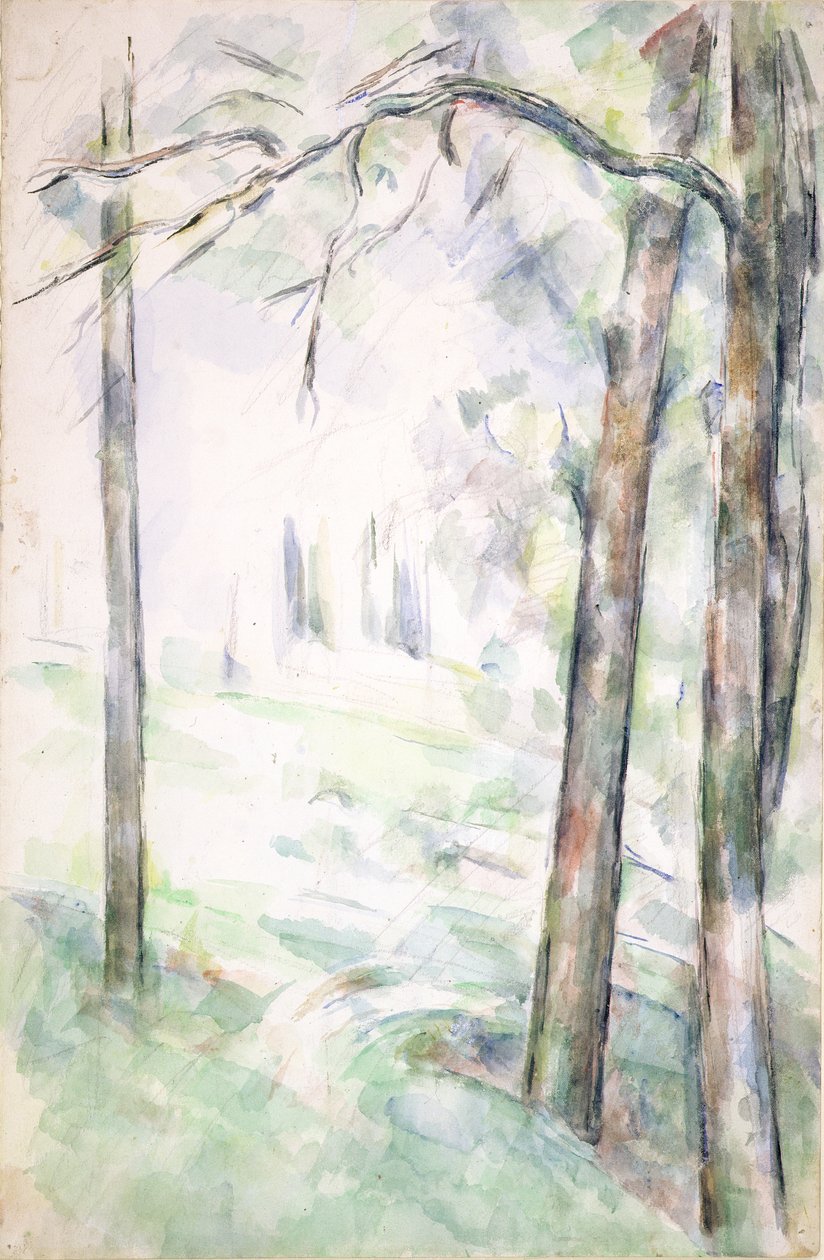 PD.6-1966r The Woods, Aix-en-Provence, 1890 körül (wc és kréta) alkotó: Paul Cézanne
