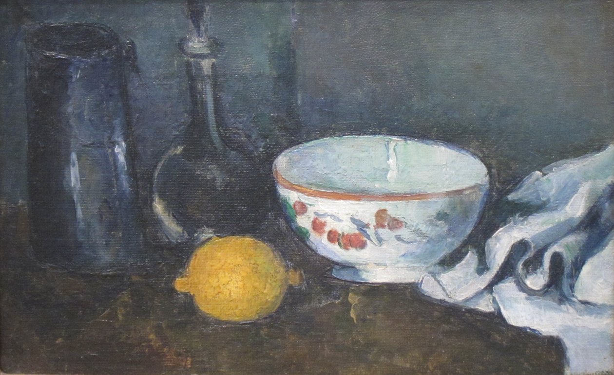 Csendélet kékben citrommal alkotó: Paul Cézanne