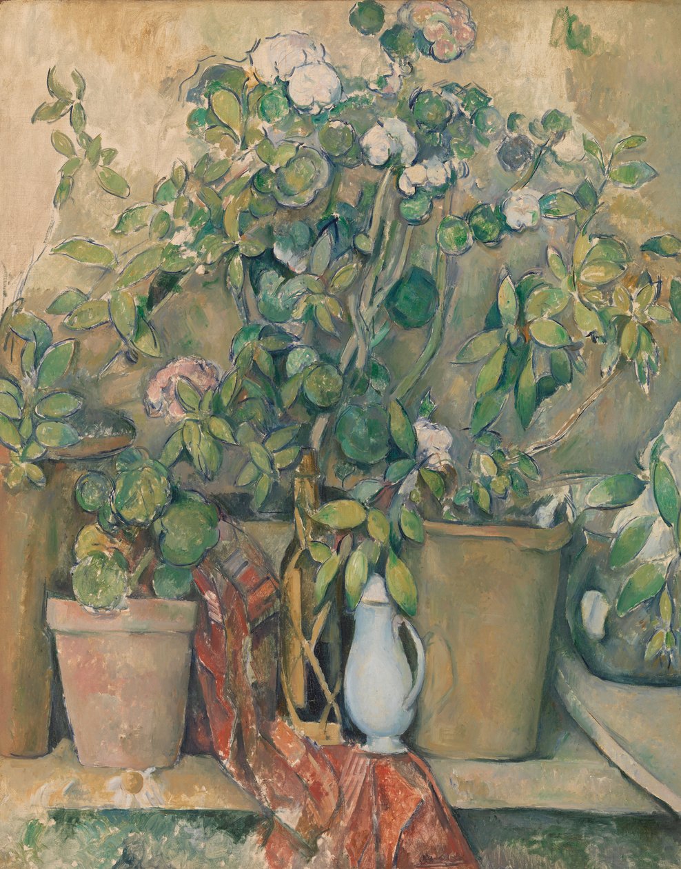 Terrakotta edények és virágok alkotó: Paul Cézanne
